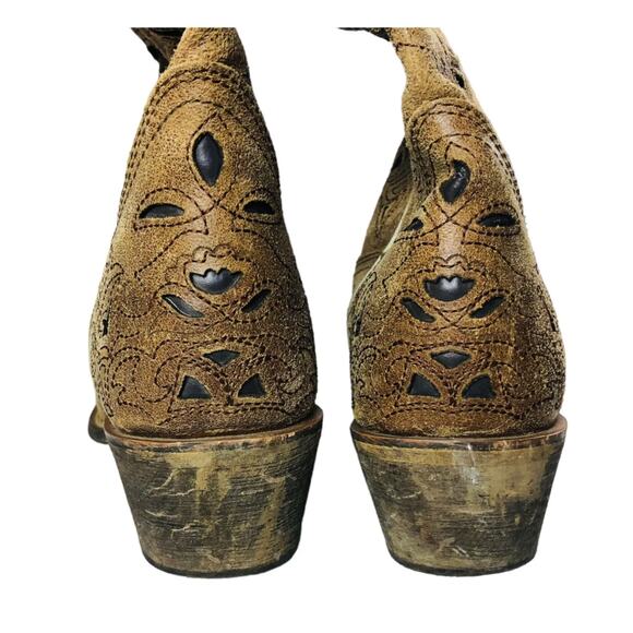 Laredo Mid Calf Womens Cowgirl Western Pointed Upper Balance Leather Boots 6M - Picture 10 of 15